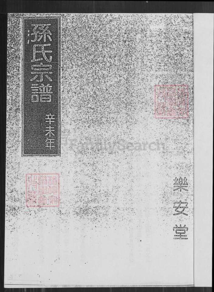 江苏省盐城市建湖县颜单镇孙氏乐安堂族谱-孙氏宗谱.西门支世系表.pdf电子版预览图1