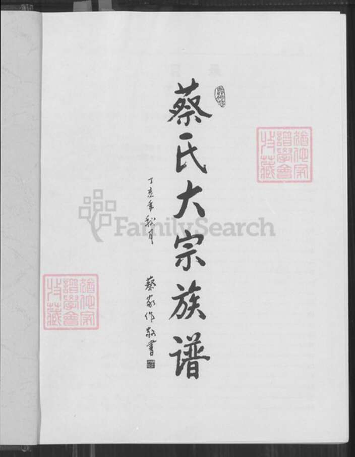 广东省梅州市梅县区蔡氏济阳堂族谱-蔡氏大宗族谱.福粤公支系谱.pdf电子版预览图1