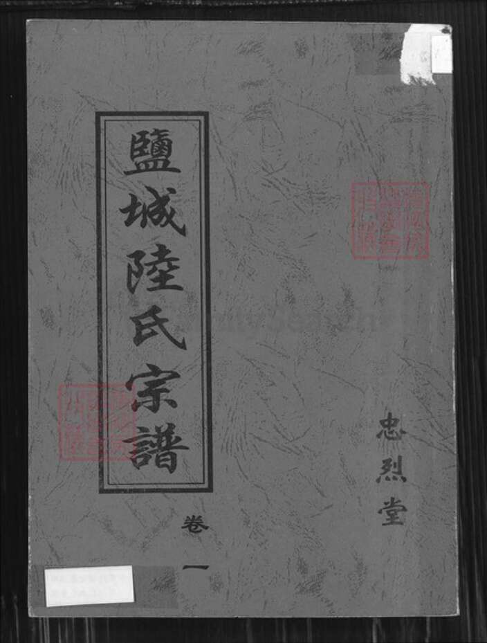 江苏省盐城市亭湖区陆氏忠烈堂族谱-盐城陆氏宗谱.pdf电子版缩略图