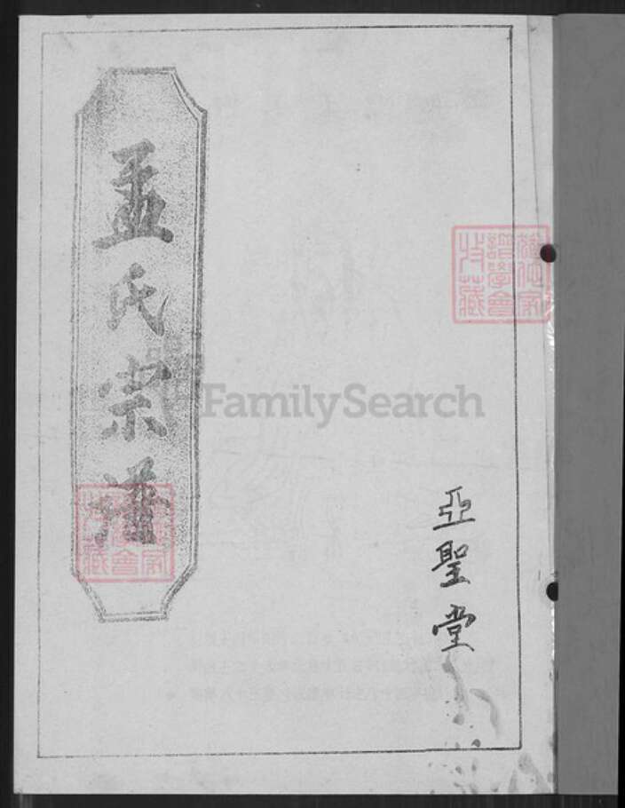 江苏省盐城市阜宁县江苏省盐城市阜宁县羊寨镇孟氏亚圣堂族谱-孟氏宗谱.鹏公二世洋公支谱.pdf电子版预览图1