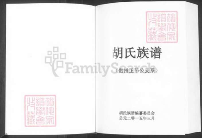 贵州省六盘水市贵州省毕节市大方县胡氏族谱-胡氏族谱(贵州正节公支系).pdf电子版预览图1