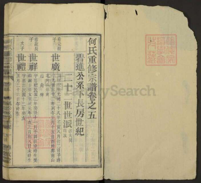 安徽省安庆市怀宁县江镇镇何氏惇叙堂族谱-何氏重修宗谱.pdf电子版预览图1