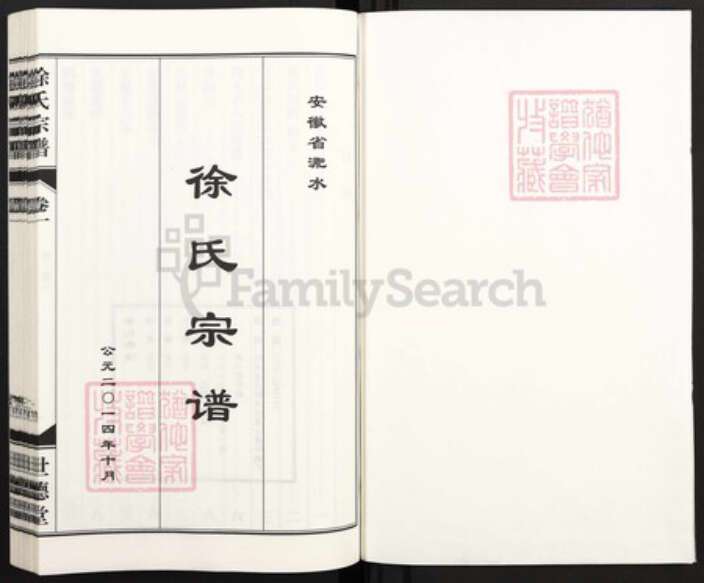 安徽省安徽省淮南市寿县徐氏世德堂族谱-淝水徐氏宗谱.pdf电子版预览图1