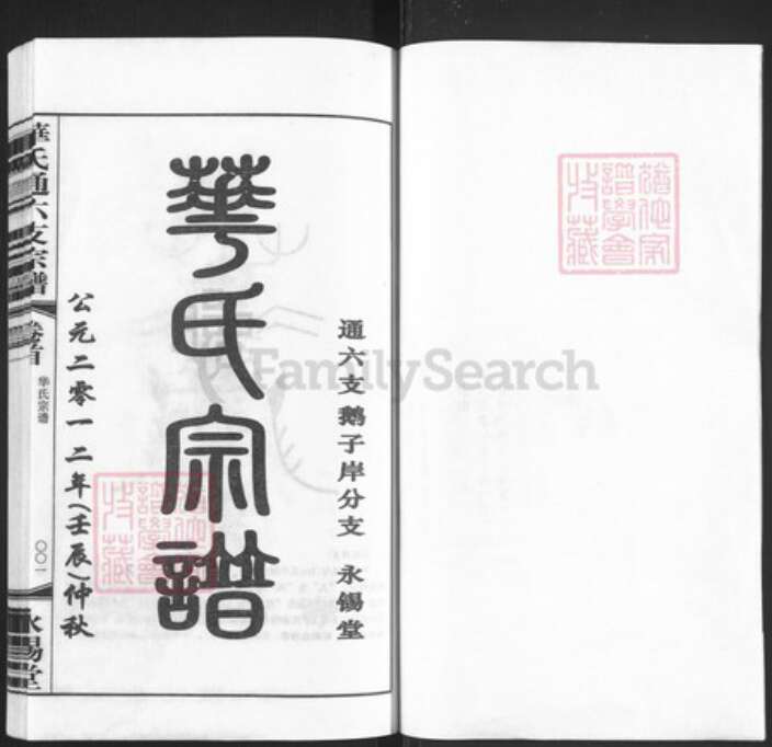 江苏省无锡市锡山区华氏永锡堂族谱-华氏通六支鹅子岸分支宗谱.pdf电子版预览图1