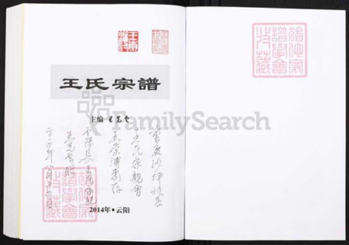 重庆市云阳县王氏族谱-王氏宗谱.pdf电子版预览图1