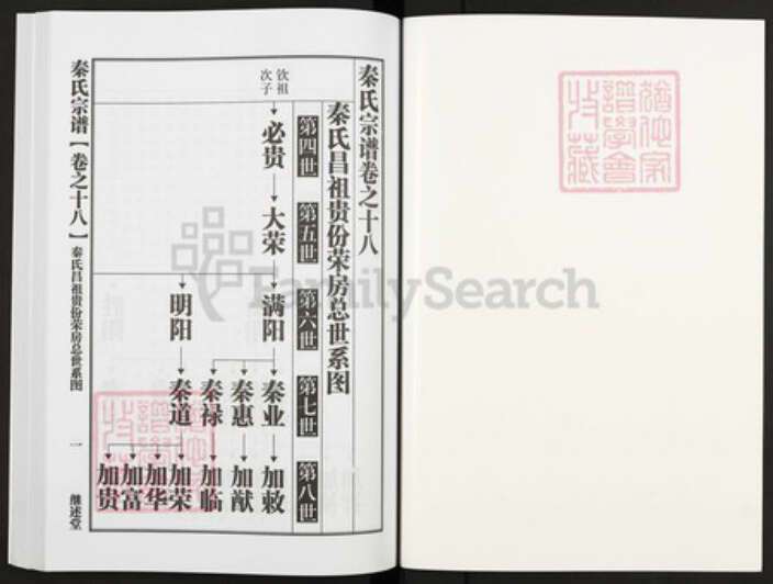 湖北省黄冈市浠水县秦氏继述堂族谱-秦氏宗谱.pdf电子版预览图1