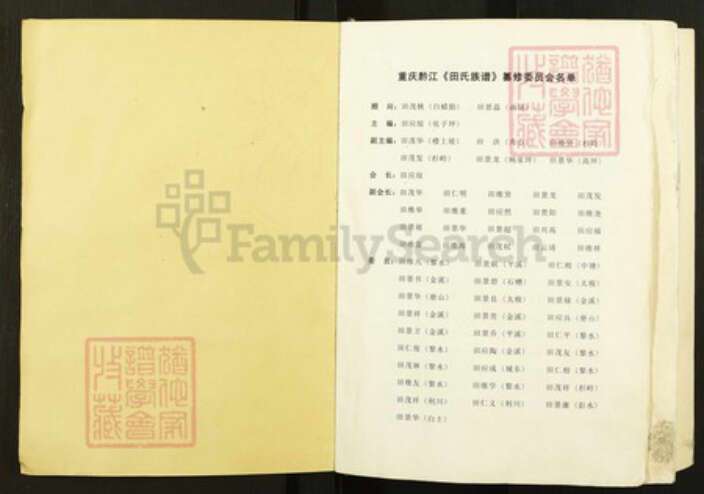 重庆市黔江区田氏雁门堂族谱-田氏族谱.pdf电子版预览图1