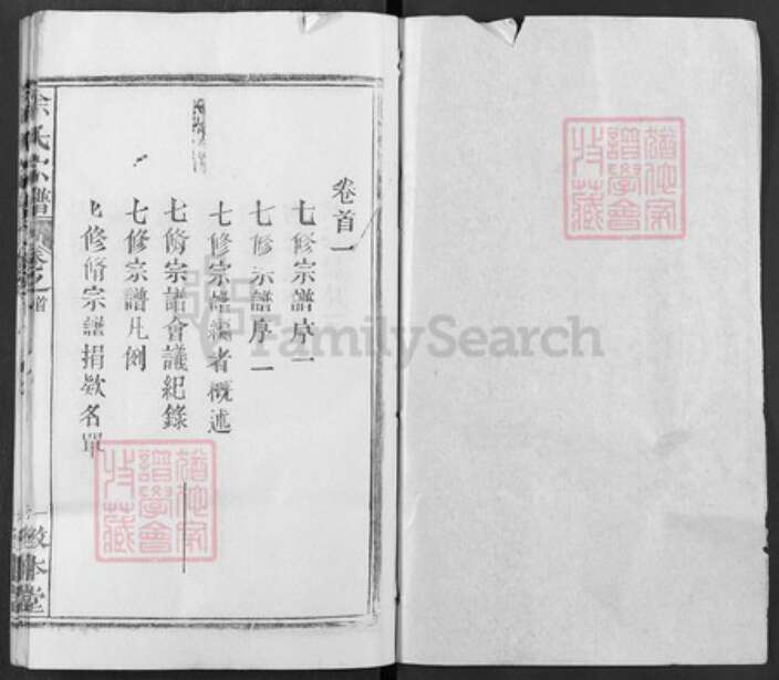 湖北省武汉市新洲区凤凰镇余氏敦本堂族谱-余氏宗谱.pdf电子版预览图1