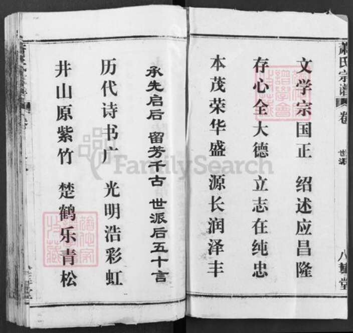 湖北省武汉市黄陂区萧氏八叶堂族谱-萧氏宗谱.pdf电子版预览图2