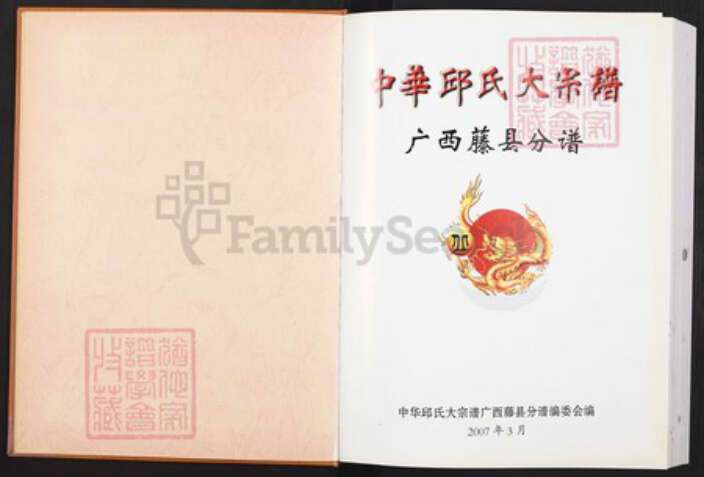 广西壮族自治区梧州市藤县丘氏族谱-中华丘氏大宗谱.广西滕县分谱.pdf电子版预览图1