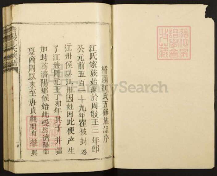 江西省鹰潭市贵溪市江氏族谱-济阳江氏族谱.pdf电子版预览图1