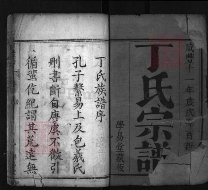 湖北省黄冈市红安县杏花乡丁氏族谱-丁氏宗谱 [3卷,首1卷].pdf电子版预览图1