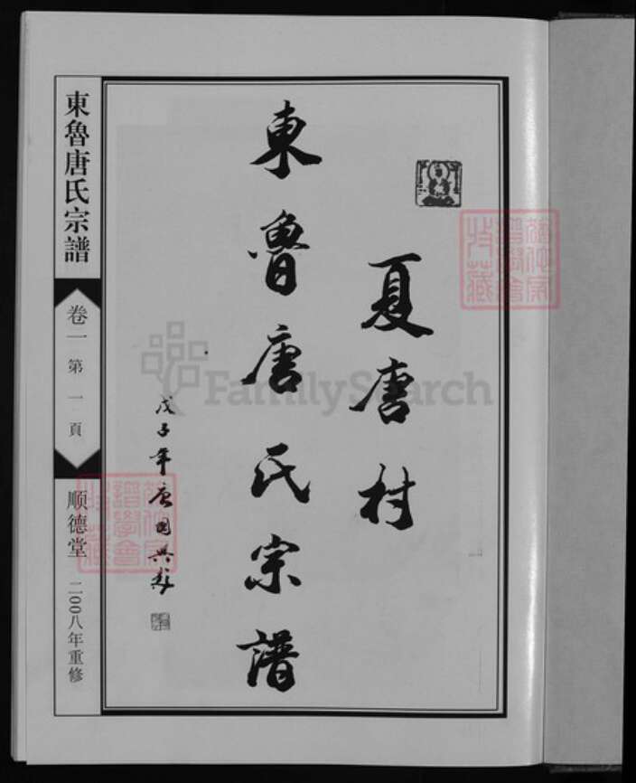 浙江省唐氏族谱-东鲁唐氏宗谱 [4卷].pdf电子版预览图2