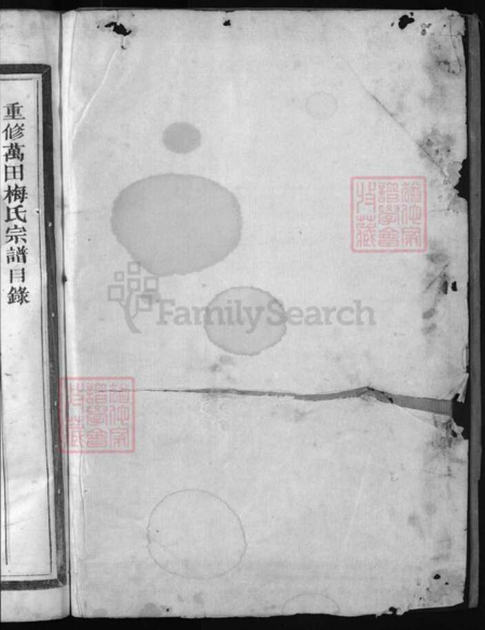 浙江省梅氏族谱-万田梅氏宗谱 [6卷].pdf电子版预览图1