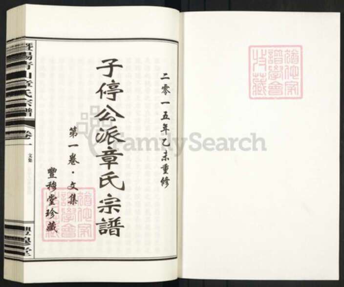 浙江省绍兴诸暨市暨阳街道章氏丰穆堂族谱-子停公派章氏宗谱.pdf电子版预览图1