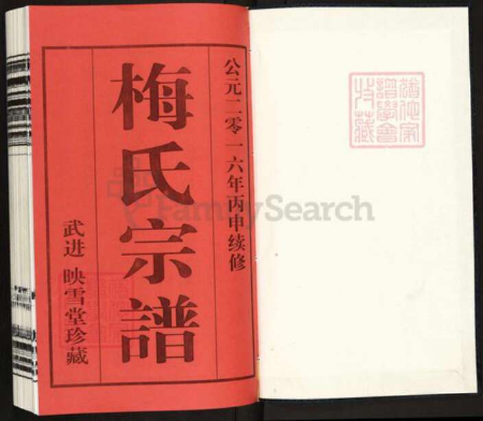 江苏省无锡市江阴市梅氏映雪堂族谱-梅氏宗谱.pdf电子版预览图1