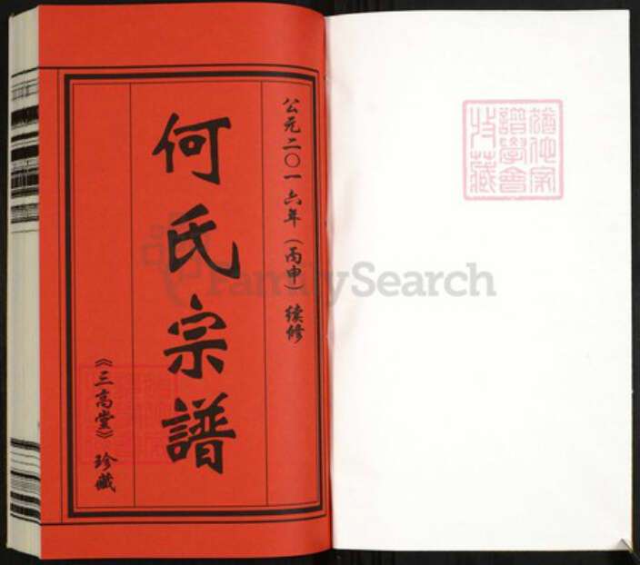 江苏省镇江市丹阳市陵口镇何氏三高堂族谱-何氏宗谱.pdf电子版预览图1