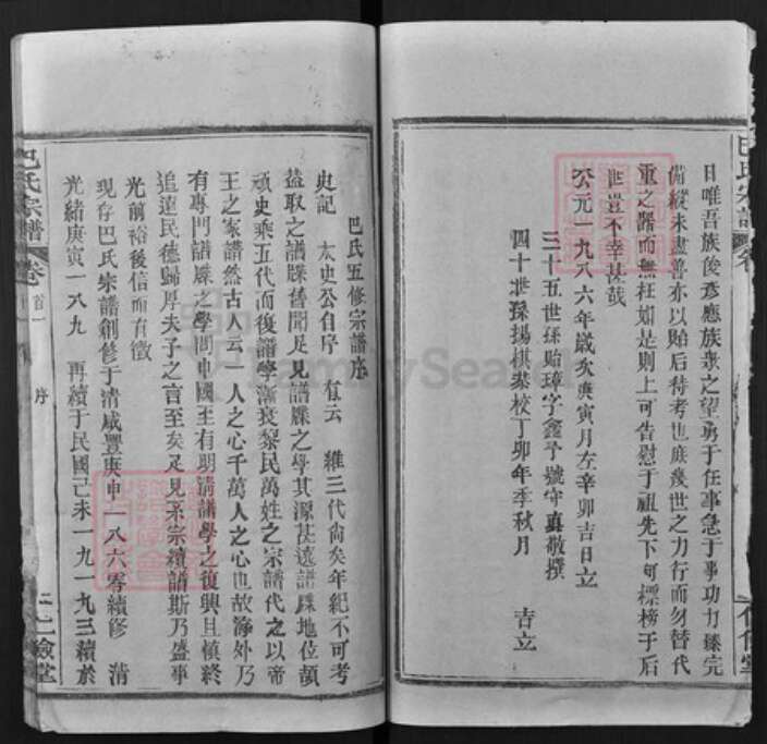湖北省武汉市新洲区巴氏仁俭堂族谱-巴氏宗谱.pdf电子版预览图2