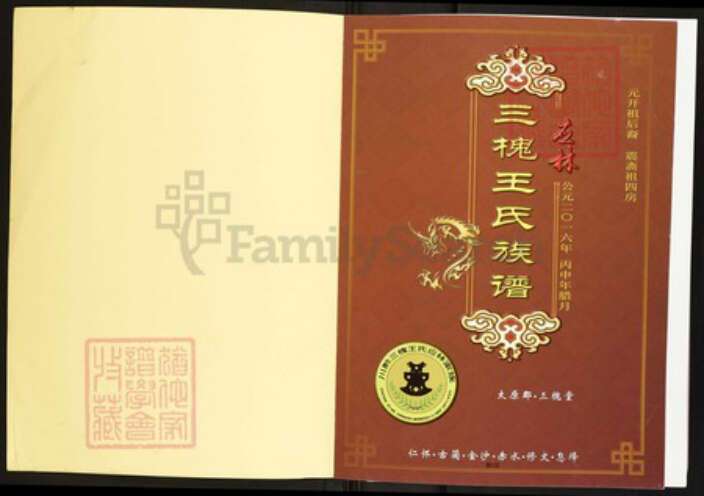贵州省遵义市仁怀市茅台镇王氏三槐堂族谱-三槐王氏族谱.pdf电子版预览图1