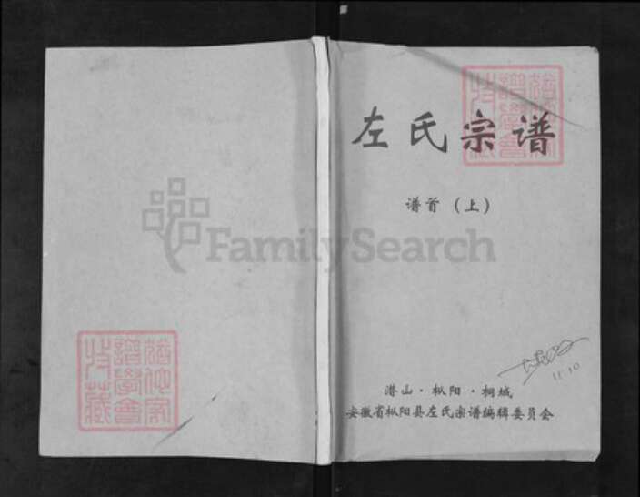 安徽省铜陵市枞阳县横端口镇左氏族谱-左氏宗谱.pdf电子版缩略图