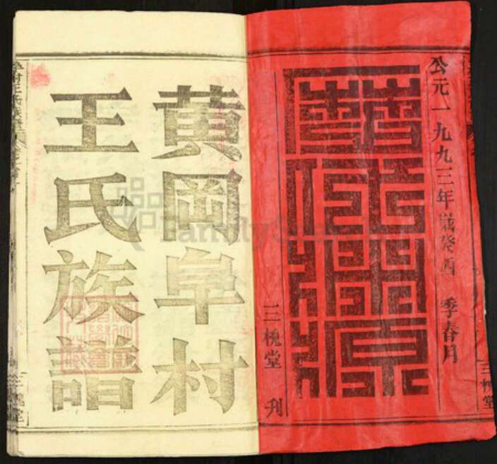 湖北省黄冈市黄州区王氏三槐堂族谱-阜村王氏族谱.pdf电子版预览图1