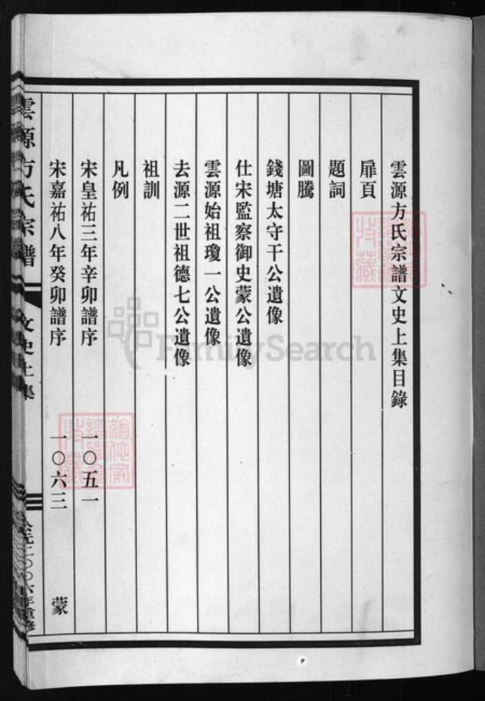 浙江省方氏族谱-云源方氏宗谱 [文史2卷,世系图1卷,行传18卷].pdf电子版预览图1