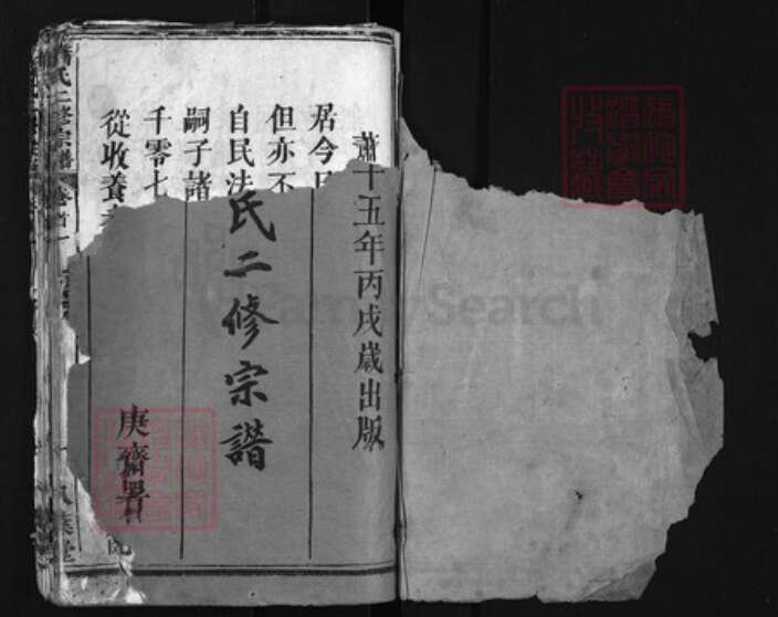 湖北省黄冈市罗田县萧氏族谱-萧氏二修宗谱 [18卷,首2卷].pdf电子版预览图1