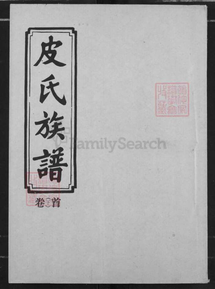 湖北省潜江市龙湾镇皮氏天水堂族谱-皮市族谱.pdf电子版缩略图