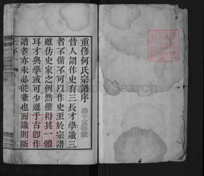 安徽省铜陵市枞阳县何氏族谱-青山何氏宗谱.pdf电子版预览图1