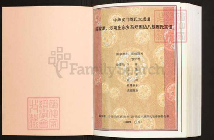 江西省宜春市高安市陈氏族谱-中华义门陈氏大成谱陈家湖、沙坊庄东乡马圩周辺八族陈氏宗谱.pdf电子版预览图1