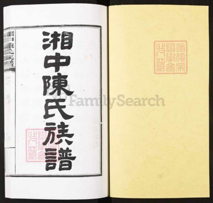 湖南省张家界陈氏族谱-湘中陈氏族谱.pdf电子版预览图1