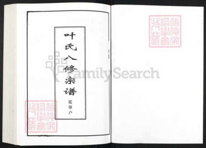 湖北省黄冈市罗田县叶氏族谱-叶氏八修宗谱.廷举户.pdf电子版预览图1