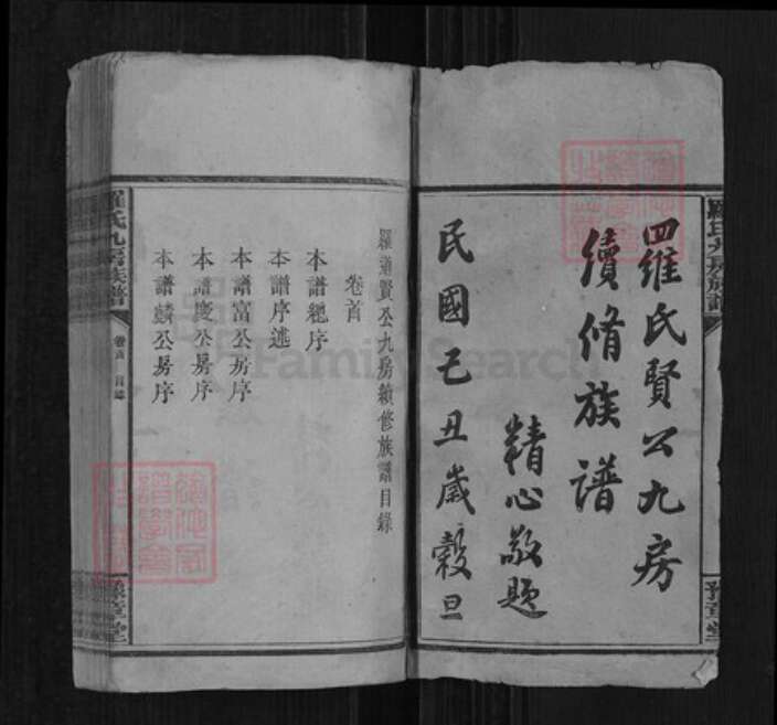 湖南省邵阳市邵阳县罗氏豫章堂族谱-罗氏九房族谱.pdf电子版预览图1