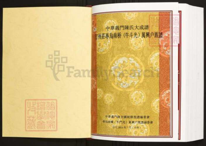 江西省赣州市寻乌县南桥镇陈氏族谱-中华义门陈氏大成谱汀州庄寻乌南桥(牛斗光)万兴户族谱.pdf电子版预览图1