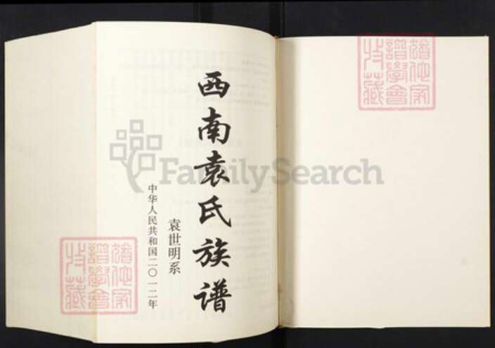 河南省周口市淮阳袁氏族谱-西南袁氏族谱.pdf电子版预览图1