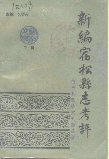 1991版宿松文史  专辑  新编宿松县志考评.pdf电子版_安徽省志缩略图