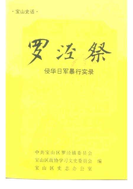 1997-宝山史话  罗泾祭  侵华日军暴行实录.pdf电子版_上海市志缩略图