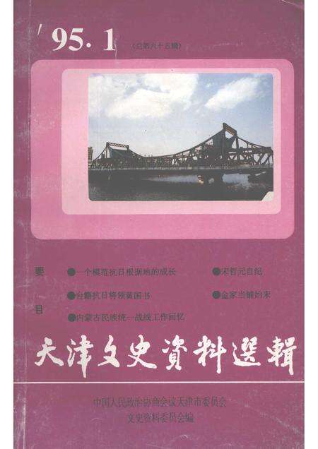 天津文史资料选辑  1995年  第1辑  总第65辑.pdf电子版_天津市志缩略图