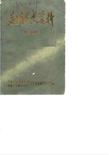 1984版芜湖文史资料  第1辑.pdf电子版_安徽省志缩略图