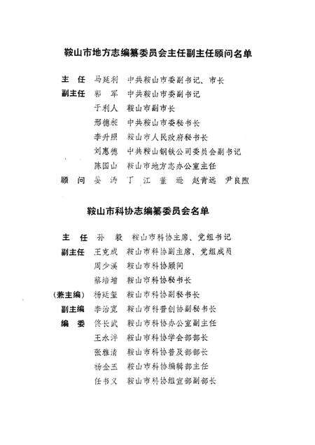 1988-鞍山市科协志.pdf电子版_辽宁省志预览图1