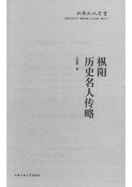2017版枞阳历史名人传略.pdf电子版_安徽省志预览图1