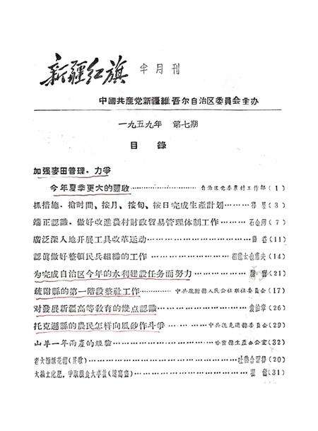 新疆红旗1959年第07期.pdf电子版_新疆维吾尔族自治区志预览图1