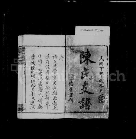 湖南陈氏族谱-枫树山陈氏续修支谱 [11卷,首3卷].pdf电子版预览图1