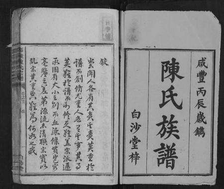 湖南陈氏族谱-邵陵陈氏宗谱[3卷首1卷].pdf电子版预览图1