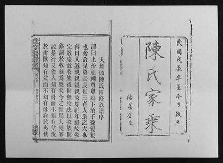 湖南陈氏族谱-陈氏大圳头四修族谱[8卷].pdf电子版预览图1