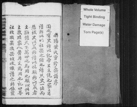 浙江叶氏族谱-南阳叶氏宗谱 [4卷,含卷首].pdf电子版预览图1