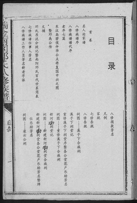 江西邓氏族谱-瑞金南岗邓氏八修族谱.pdf电子版预览图1