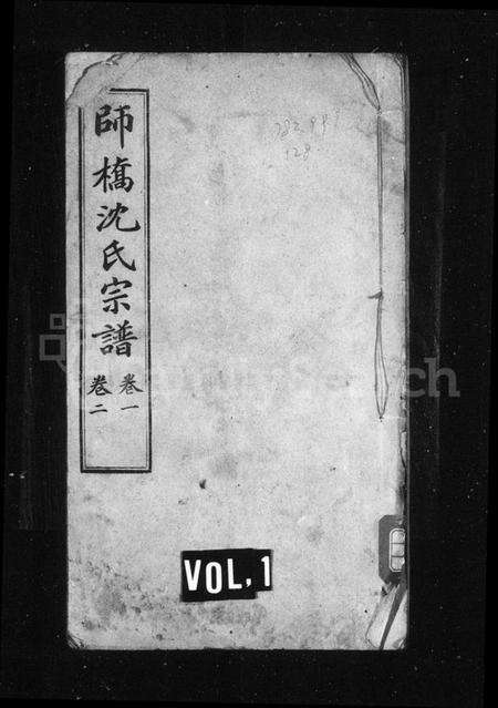 浙江沈氏族谱-师桥沈氏宗谱 [15卷].pdf电子版预览图1