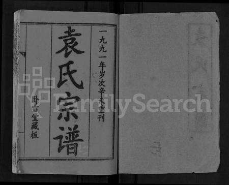 湖北袁氏族谱-袁氏宗谱 [26卷,首4卷].pdf电子版预览图1