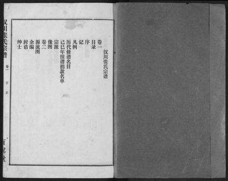 湖北张氏族谱-张氏宗谱.pdf电子版预览图1